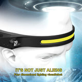 COB LED USB Rechargeable Induction Riding Headlamp
