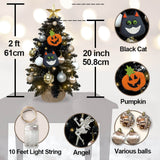 2FT Halloween Decoration Tabletop Christmas Tree With Lights