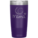 Baseball Mama Insulated Tumbler - Purple