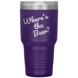 Where's the Beer 30 oz Tumbler Purple