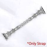 Diamond Stainless Steel Strap +Case for Apple Watch Band 1-6 Strap Only