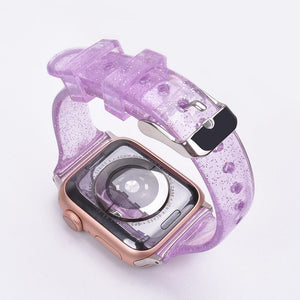 Glitter Silicone Watchband for Apple Watch Series 1-6