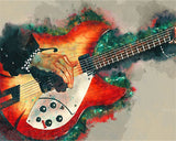 DIY Oil Painting By Number - Guitars!
