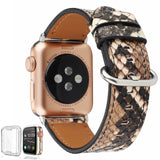 Snakeskin Leather Band for Apple Watch 1-6