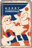 Vintage Tin Holiday Signs