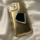 Luxury Gold Or Silver Plated Silicone Phone Case For iPhone