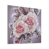 Specialty Shaped Colorful Flower Diamond Painting  Pink Flowers