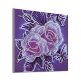 Specialty Shaped Colorful Flower Diamond Painting  Purple Flowers