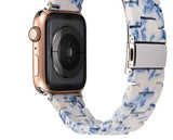 Resin Watch Strap For Apple Watch White Blue