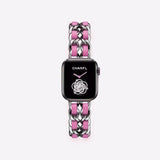 Luxurious Stainless Steel Strap For Apple Watch 1-6 Hot Pink