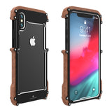 Luxury Shockproof Wood and Aluminum iPhone Cover