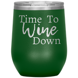 Wine Down Wine Tumbler Green